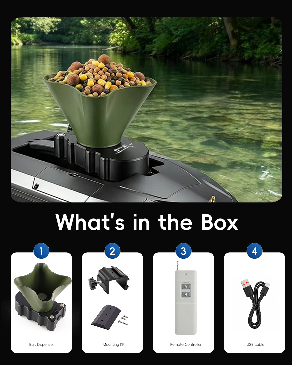360° Rotating Bait Dispenser & – Fishing Boat Anchor Winch Bewertung und Preis