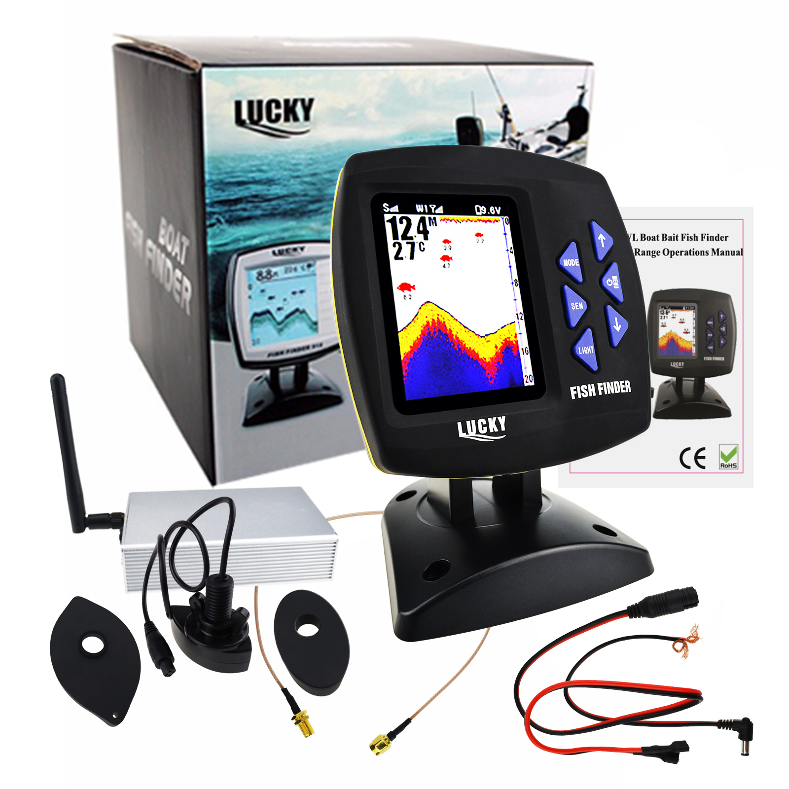LUCKY Fishfinder 300m/ 980ft F – Fishing Boat Depth Finder Bewertung und Preis