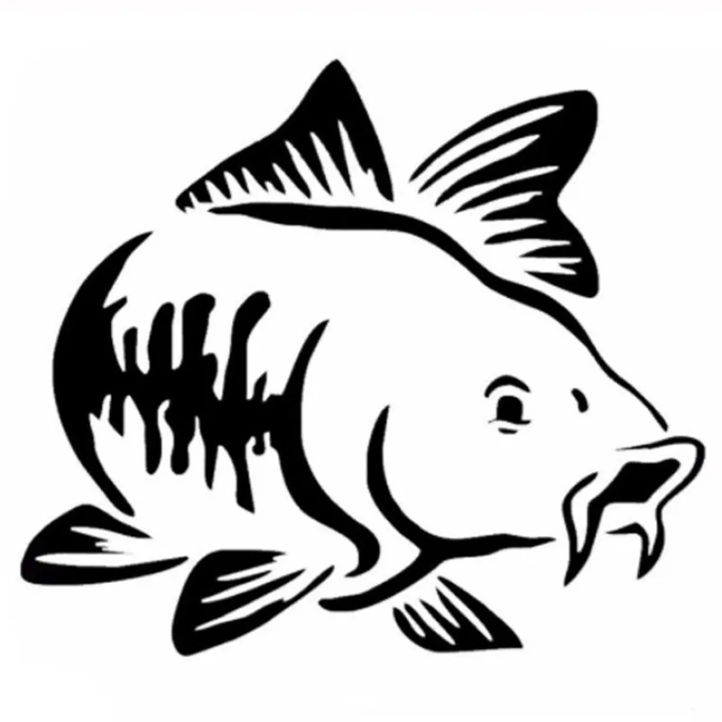 Car Sticker Cartoon Carp Fishi – Fishing Boat Trailer Bewertung und Preis