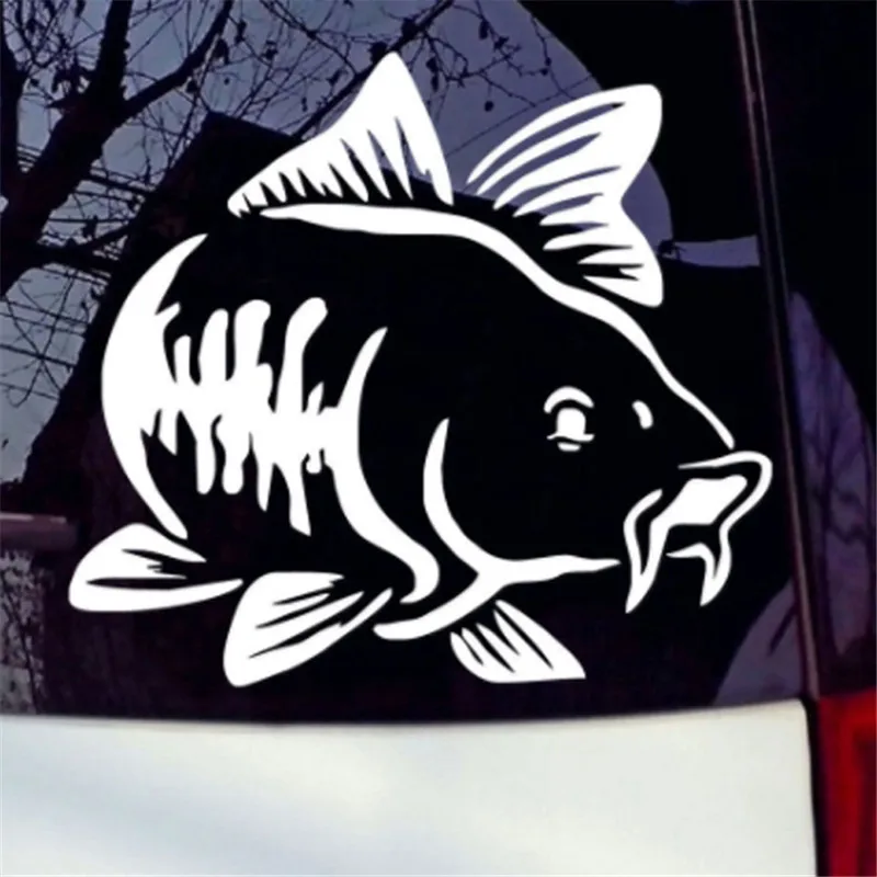 Car Sticker Cartoon Carp Fishi – Fishing Boat Trailer Bewertung und Preis