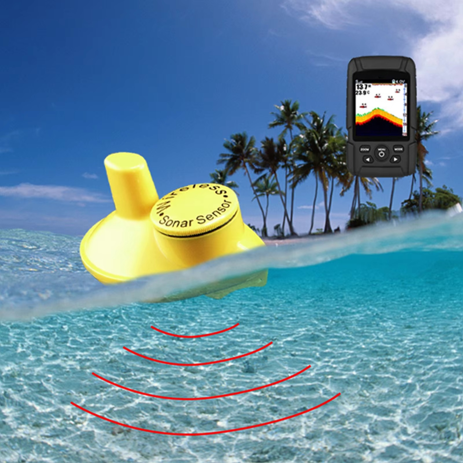 2-in-1 Wireless & Wired Fish F – Fishing Boat Depth Finder Bewertung und Preis