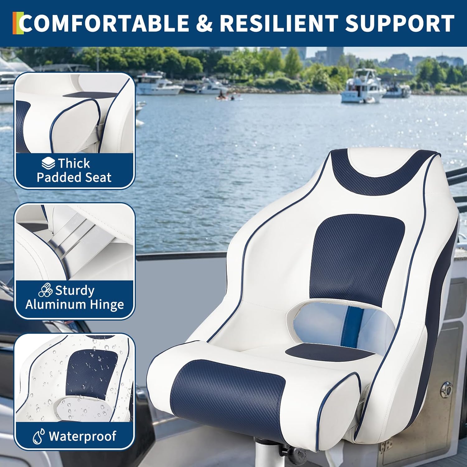 High Back Boat Seat with Flip- – Fishing Boat Seat Bewertung und Preis