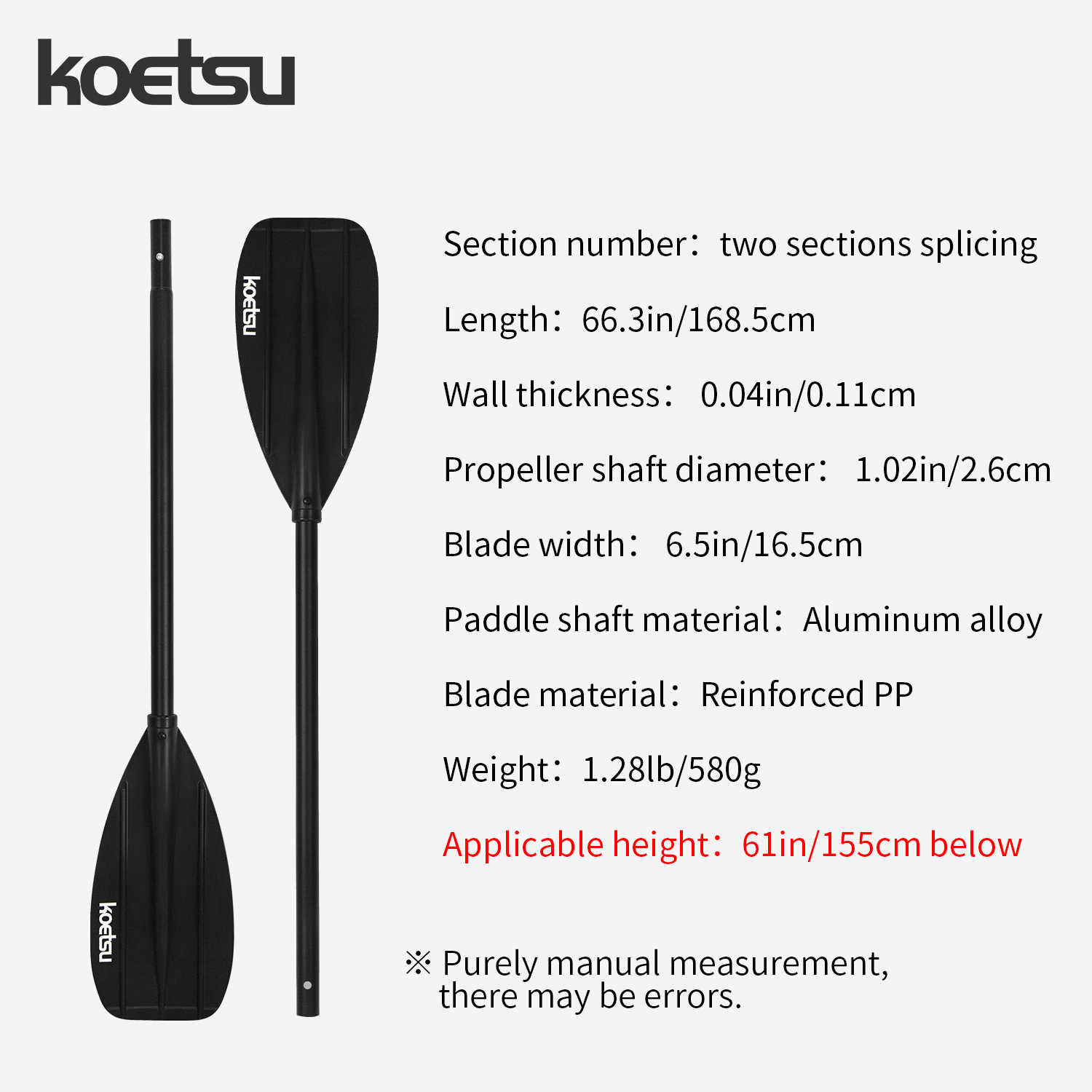 KOETSU Aluminum Alloy Double-H – Fishing Boat Paddle Bewertung und Preis