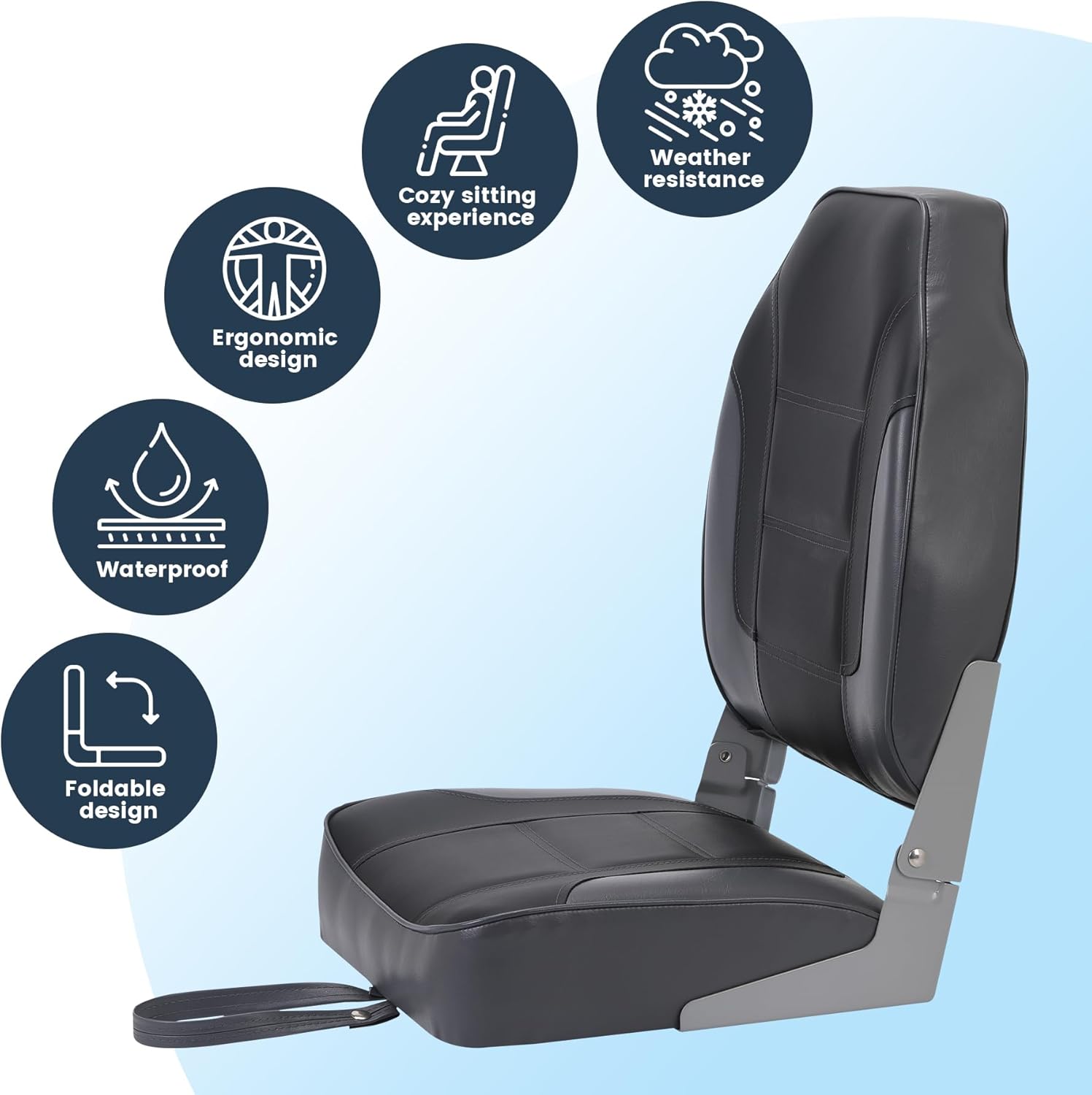 2 Pack Folding Boat Seats, Hig – Fishing Boat Seat Bewertung und Preis