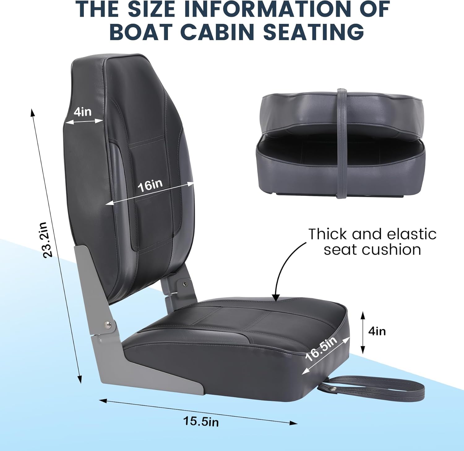2 Pack Folding Boat Seats, Hig – Fishing Boat Seat Bewertung und Preis