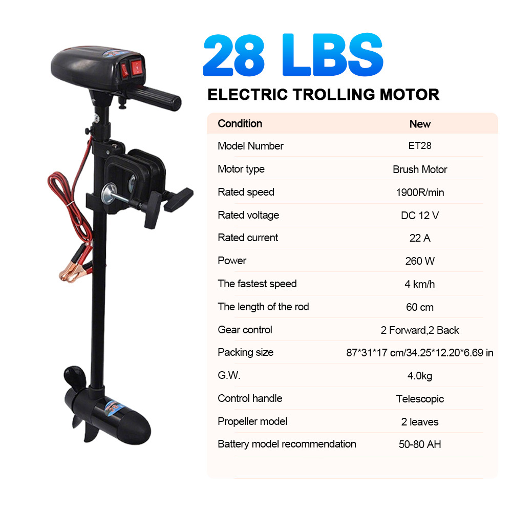 SAVAGE MARINE 12V 28LB Electri – Fishing Boat Trolling Motor Bewertung und Preis