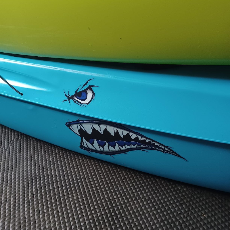 2PCS Shark Teeth Mouth Boat St – Fishing Boat Trailer Bewertung und Preis