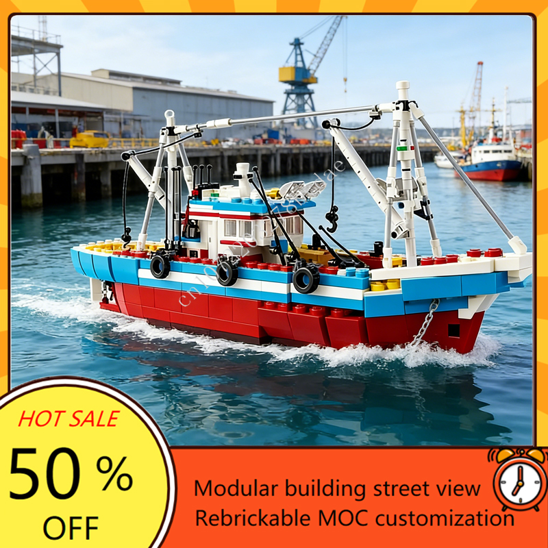 Custom 1600PCS Modular MOC-910 – Fishing Boat Trailer Bewertung und Preis