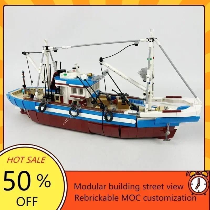 Custom 1600PCS Modular MOC-910 – Fishing Boat Trailer Bewertung und Preis