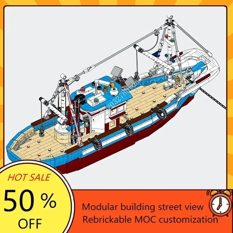 Custom 1600PCS Modular MOC-910 – Fishing Boat Trailer Bewertung und Preis