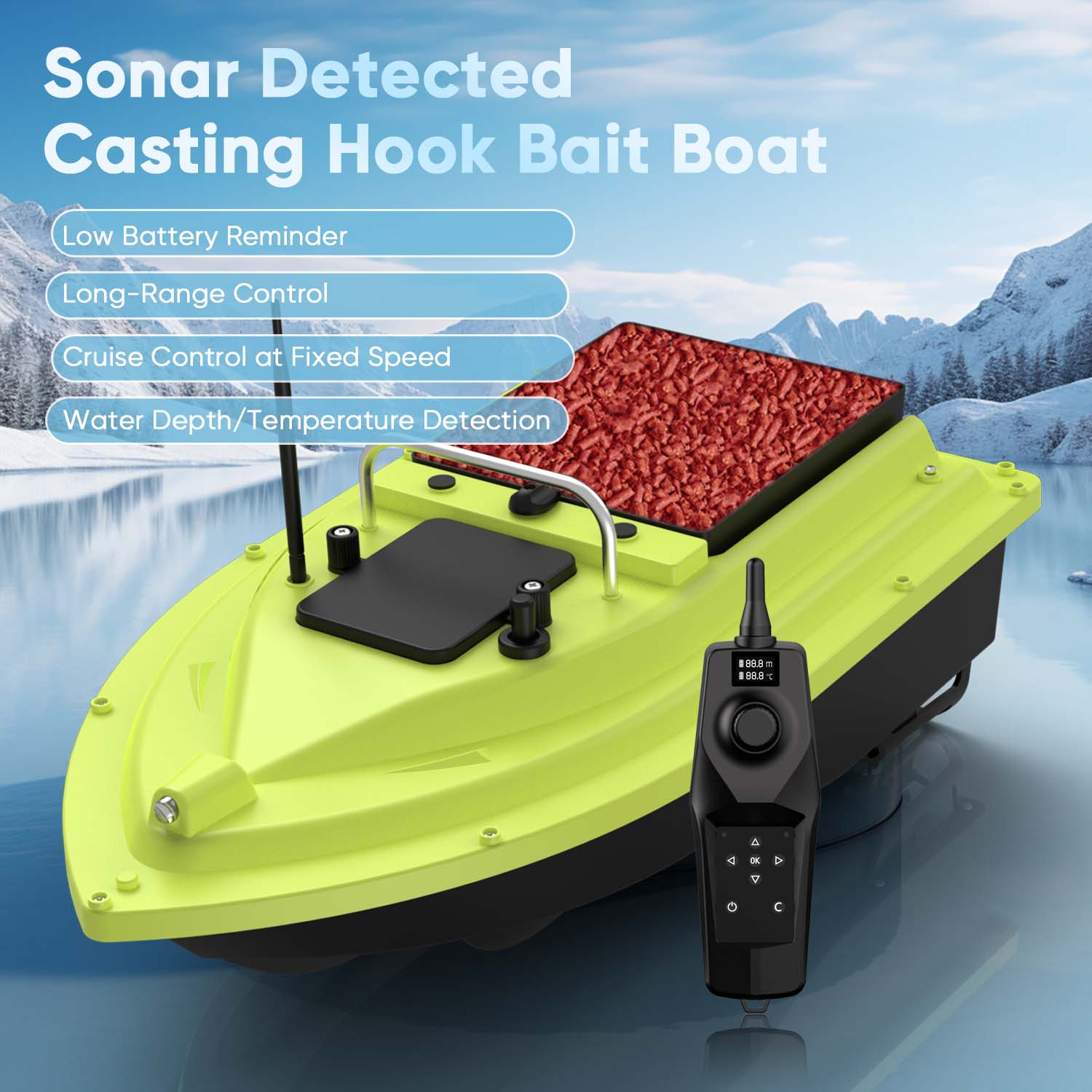 D36 RC Fishing Bait Boat with  – Fishing Boat Trailer Bewertung und Preis